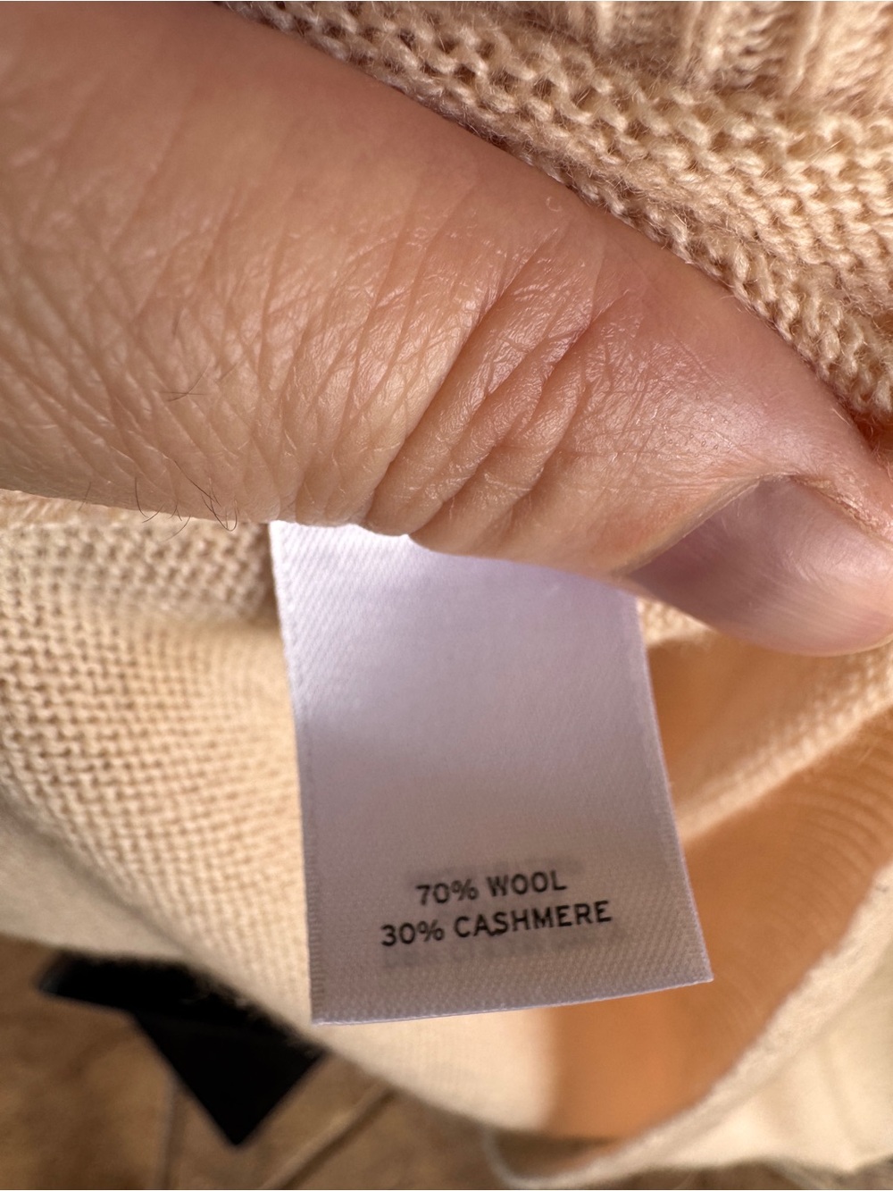 Halogen Wool Cashmere Blend Bow Intarsia Sweater Blush Pink Black Size SP - Picture 7 of 11